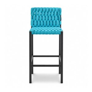 Banqueta Capri azul turquesa da RC Casa & Jardim