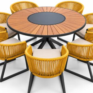Mesa de Jantar Valência para área externa com estrutura resistente e acabamento elegante