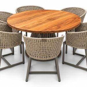 Mesa de Jantar Siena para área externa com estrutura resistente e acabamento elegante