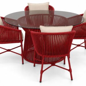 Mesa de Jantar Toscana para área externa com estrutura resistente e acabamento elegante