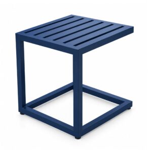 Mesa Lateral Ripada para área externa com estrutura resistente e acabamento elegante