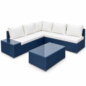 Conjunto de Sofá Ipanema para área externa com estrutura resistente e almofadas